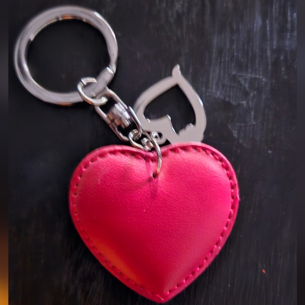 Two Heart Rhinestone Charmed Key Chain - Love - Picture 4 of 5